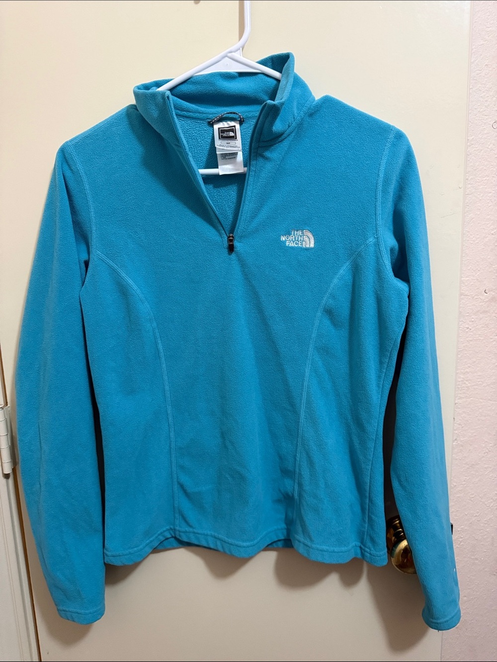 The North Face Women's Teal Half-Zip Fleece Pullover